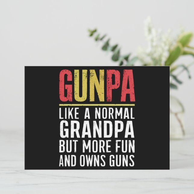 Invitation Gunpa Comme Un Grand-Père Normal Mais Plus Amusant (Debout devant)