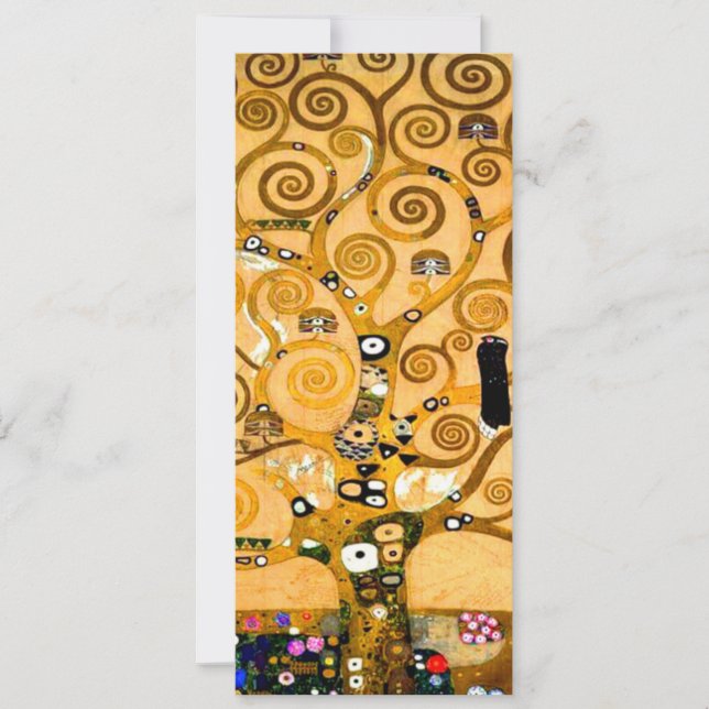 Invitation Gustav Klimt Arbre de vie (Devant)