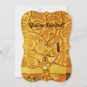 Invitation Gustav Klimt Arbre de Vie : Symboliste Art Nouveau