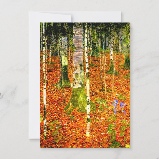 Invitation Gustav Klimt Bouleaux (Devant)