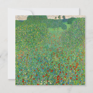 Invitation Gustav Klimt - Champ de coquelicots