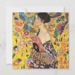Invitation Gustav Klimt - Dame au éventail