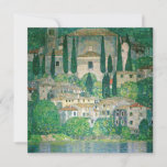 Invitation Gustav Klimt - Église à Cassone<br><div class="desc">Église à Cassone / Paysage avec Cyprès - Gustav Klimt,  Huile sur toile,  1913</div>