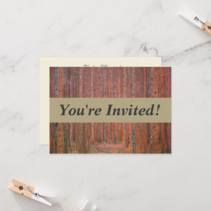 Invitation Gustav Klimt Fir Forêt Tannenwald Arbres rouges