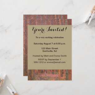 Invitation Gustav Klimt Fir Forêt Tannenwald Arbres rouges