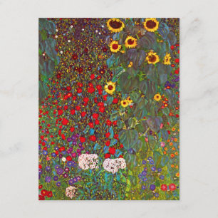 Invitation Gustav Klimt Garden avec des fleurs de soleil Invi