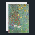 Invitation Gustav Klimt - Jardin de campagne avec tournesols<br><div class="desc">Jardin de campagne avec des tournesols / Jardin de ferme avec des tournesols - Gustav Klimt en 1905-1906</div>