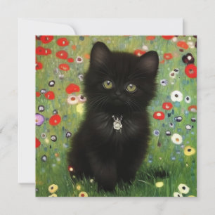 Invitation Gustav Klimt Kitten