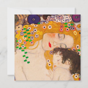 Invitation Gustav Klimt - Mère et Enfant