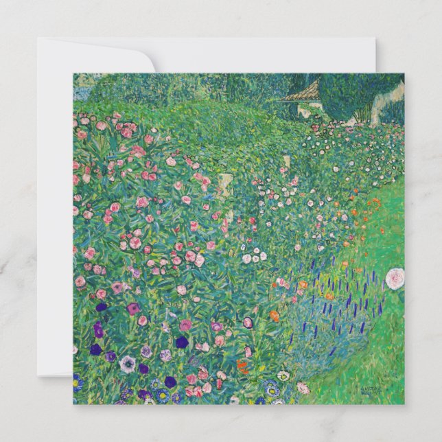Invitation Gustav Klimt - Paysage du jardin italien (Devant)