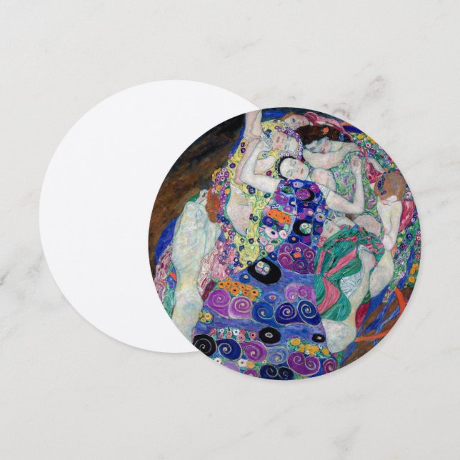 Invitation Gustav Klimt Peindre La Vierge (Devant / Derrière)