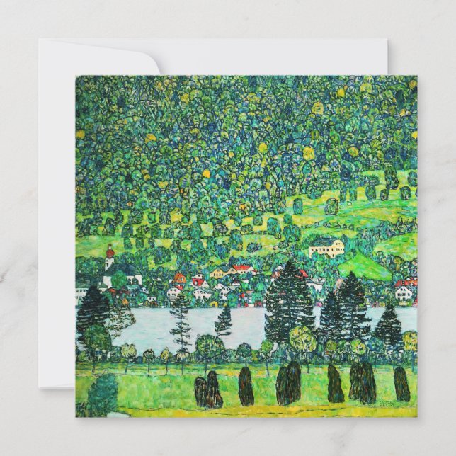 Invitation Gustav Klimt - Pente de montagne à Unterach (Devant)