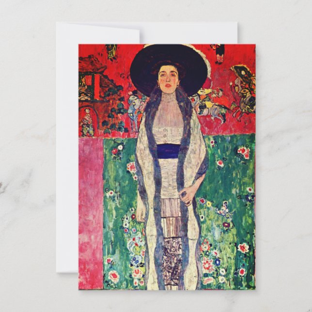 Invitation Gustav Klimt Portrait d'Adele Bloch-Bauer II (Devant)