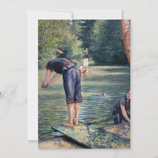 Invitation Gustave Caillebotte - Baigneurs, rive de l'Yerres (Devant)