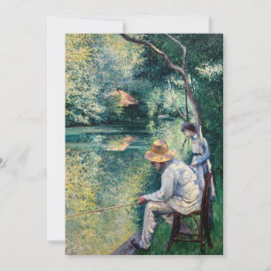 Invitation Gustave Caillebotte - Pêche à la ligne