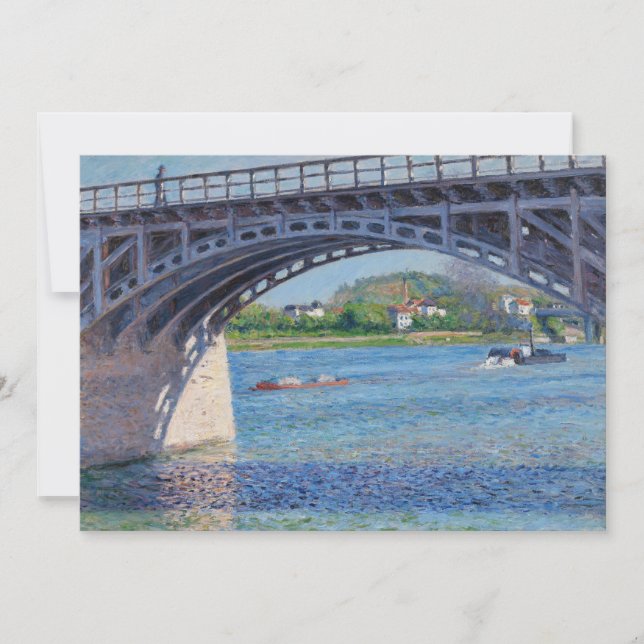 Invitation Gustave Caillebotte - Pont à Argenteuil et Seine (Devant)