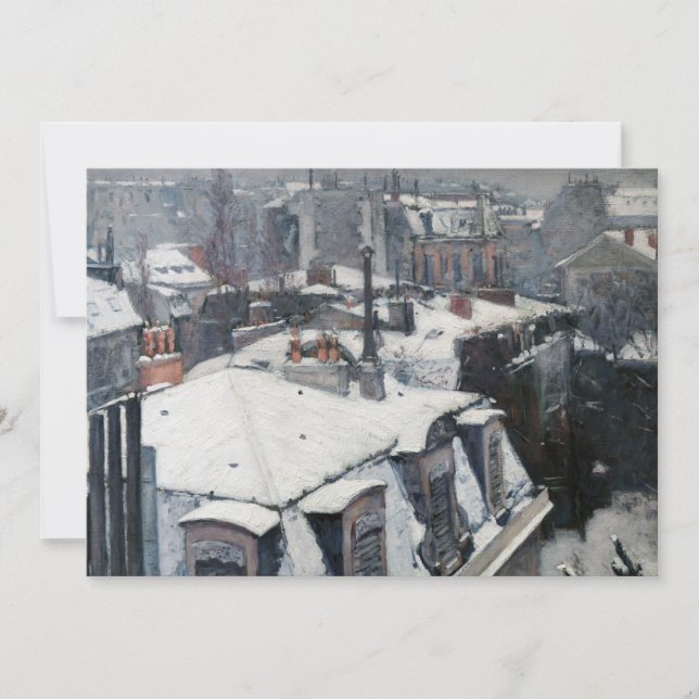 Invitation Gustave Caillebotte - Toits sous la neige (Devant)