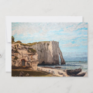 Invitation Gustave Courbet - Falaises à Etretat après la temp