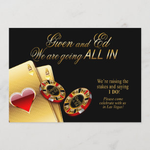 Invitation Gwen ALL IN Casino Mariage ASK 4 NOMS IN CHIPS
