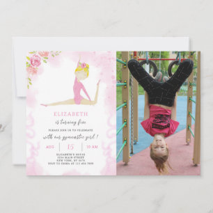 Invitation Gymnastique Anniversaire Avec Photo