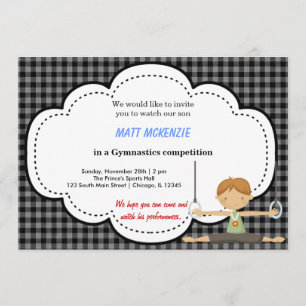Invitation Gymnastique Boy Competition (Noir)
