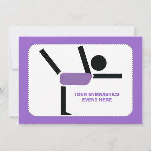 Invitation Gymnastique cadeaux, gymnastique artiste sur mesur