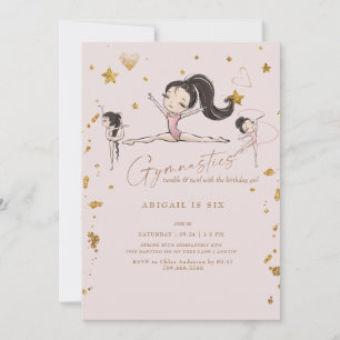 Invitation Gymnastique Tumble Twirl Anniversaire de la fête d
