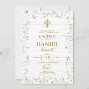 Invitation Gypsophila du souffle du bébé ​ baptême