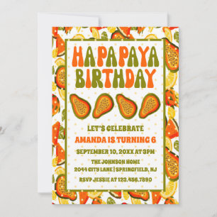 Invitation Ha-papaya Anniversaire Papaya Joyeux Anniversaire