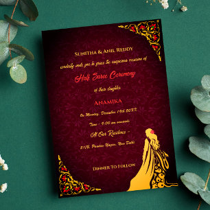 Invitation Half Saree Ritu Kala Samskara