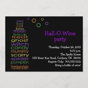 Invitation Hall-O-Wine