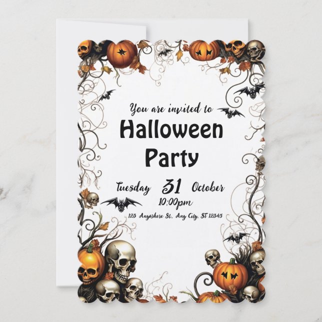 Invitation Halloween (Devant)