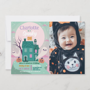 Invitation Halloween 1ère Photo Fantômes Maison Party Haunted