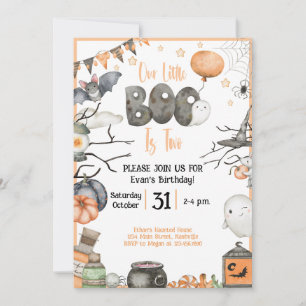 Invitation Halloween 2e anniversaire Notre petit livre est de