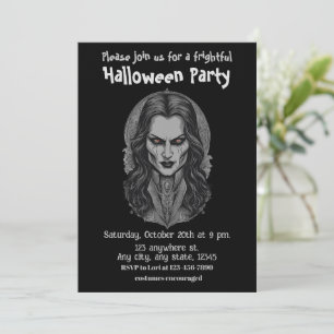 Invitation Halloween, 3 vampires, effrayant, effrayant,