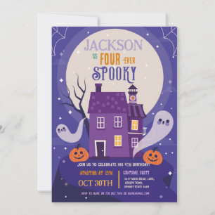 Invitation Halloween 4TH Ghosts Quatre House Party Haunted