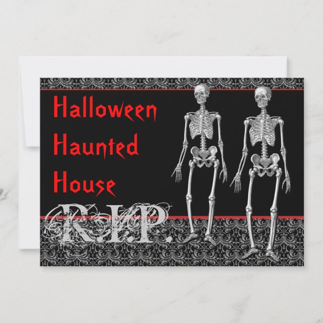 Invitation Halloween a hanté la hausse de Chambre des morts (Devant)