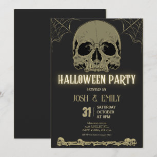 Invitation Halloween Adult Party Scull