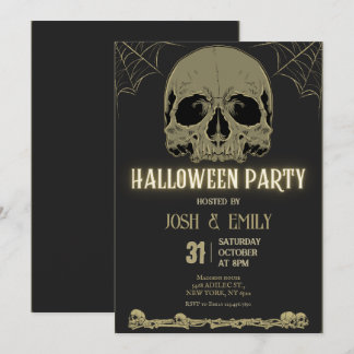 Invitation Halloween Adult Party Scull