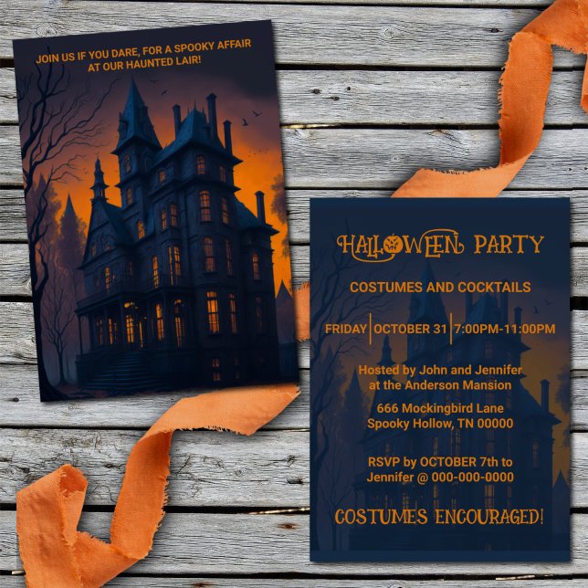 Invitation Halloween Adulte Haunween Haunted Mansion Costume  (Créateur téléchargé)