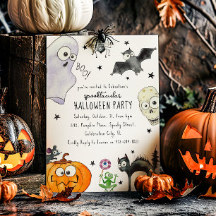 Invitation Halloween amusant pour enfants mignons