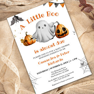 Invitation Halloween Baby Boo Baby shower genre neutre