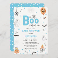 Halloween Baby shower Blue fantôme garçon invitati