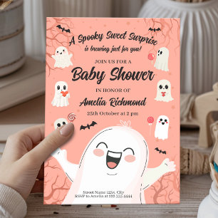 Invitation Halloween Baby shower Fantôme Éffrayant Sweet