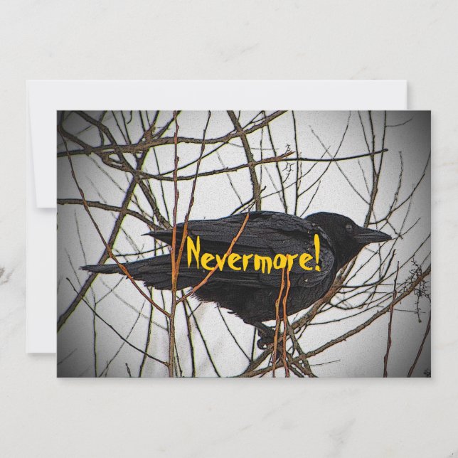 Invitation Halloween Black Crow (Devant)