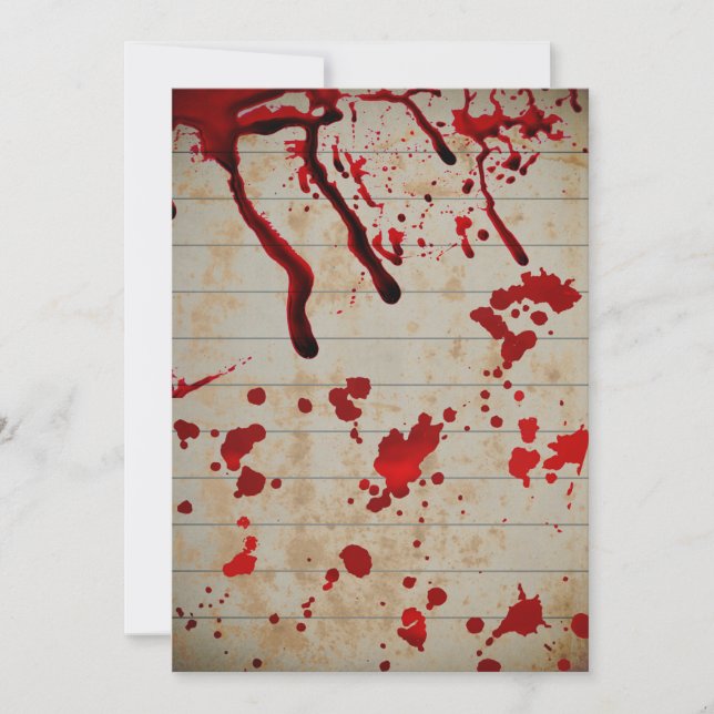 Invitation Halloween Bloody drops (Devant)