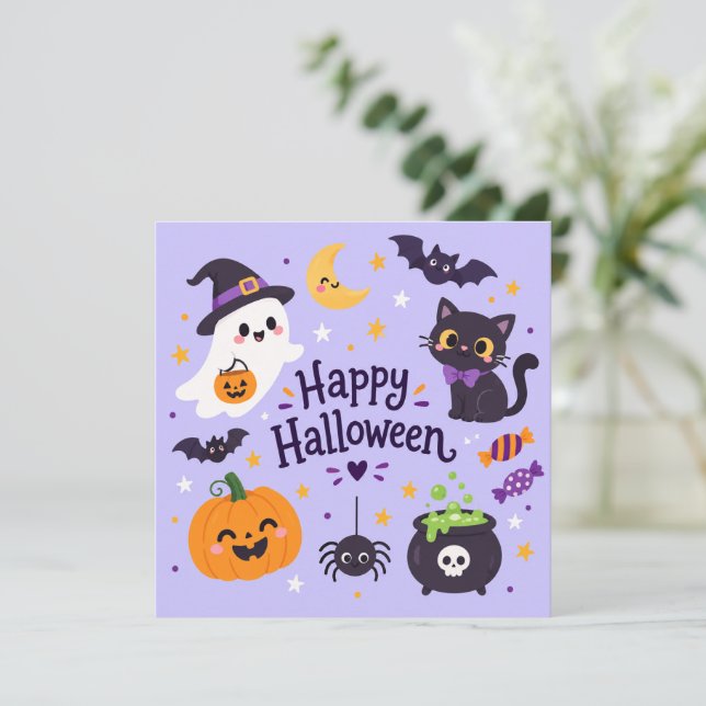 Invitation halloween boo (Debout devant)