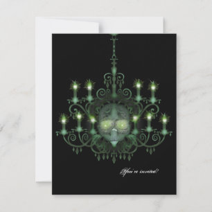 Invitation Halloween Chandelier Wedding