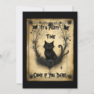 Invitation Halloween Chat Noir