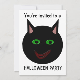 Invitation Halloween Chat Noir Halloween Partie Personnalisab